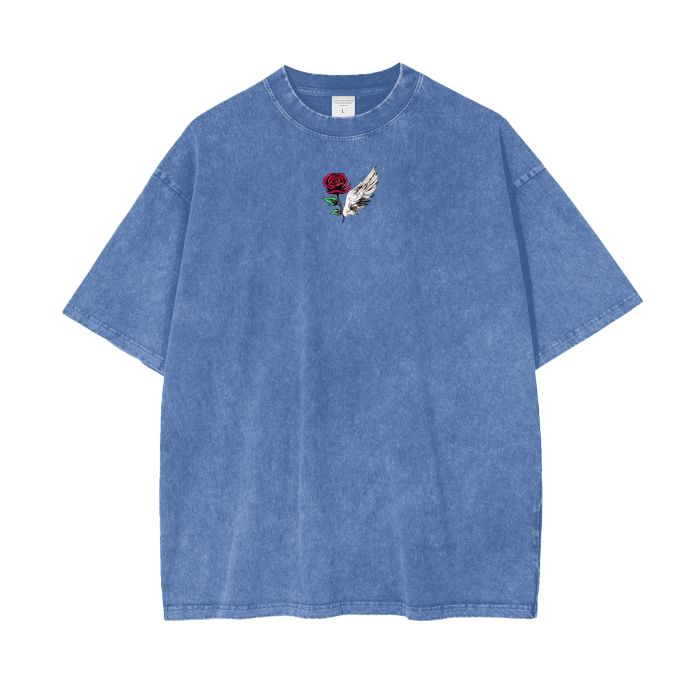 ROSE & WINGS - Acid Wash Oversize T-Shirt