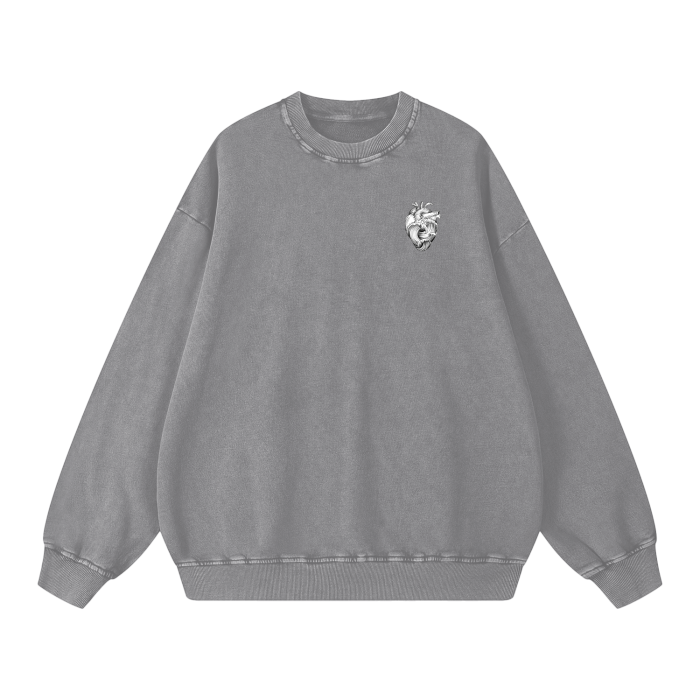 MINI MURDERIN Acid Wash Oversize Sweatshirt