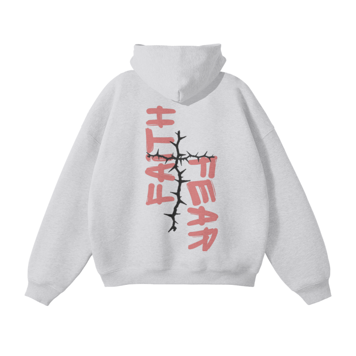 FAITH OVER FEAR - Oversized Solid Color Fleece Hoodie